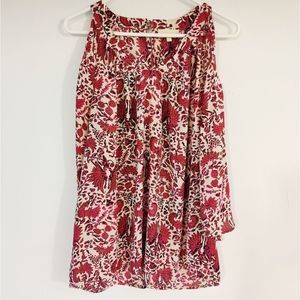 Lucy& Laurel cold shoulder blouse sz L